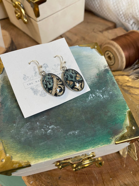 Botany print earrings