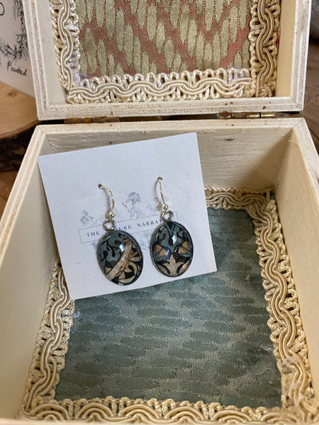 Botany print earrings