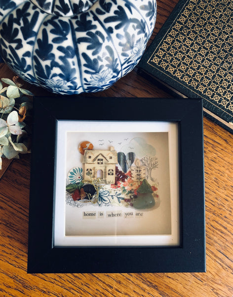 ‘Home is where you are’ shadow box artwork