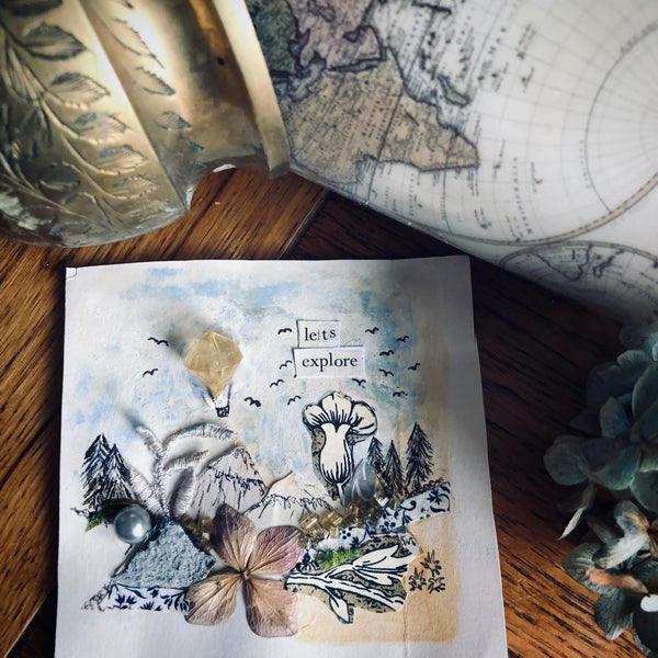 ‘Let’s explore’ shadow box art work