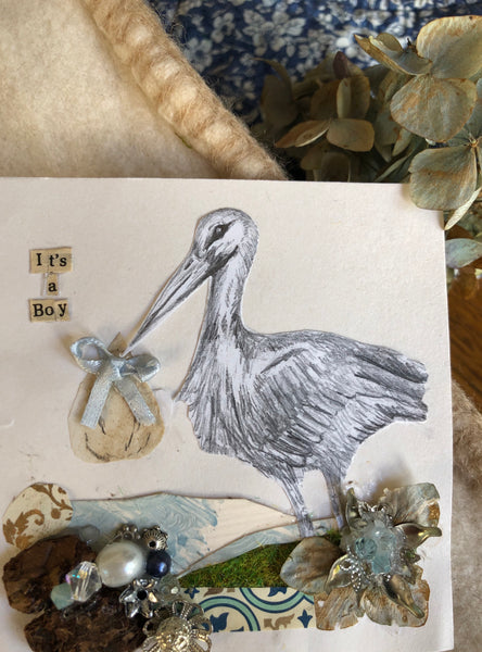 ‘It’s a boy’ shadow box art work