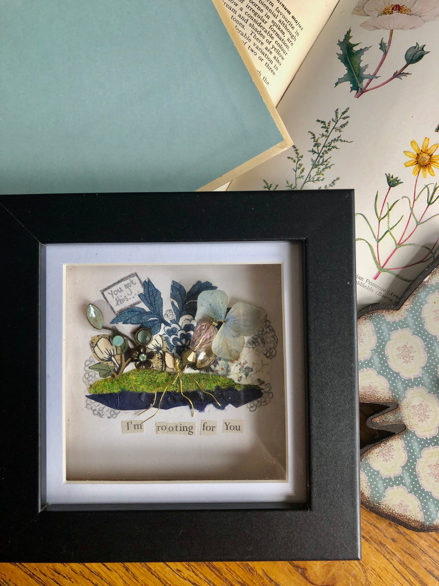 ‘I’m rooting for you’ shadow box art work The Nature Narrator