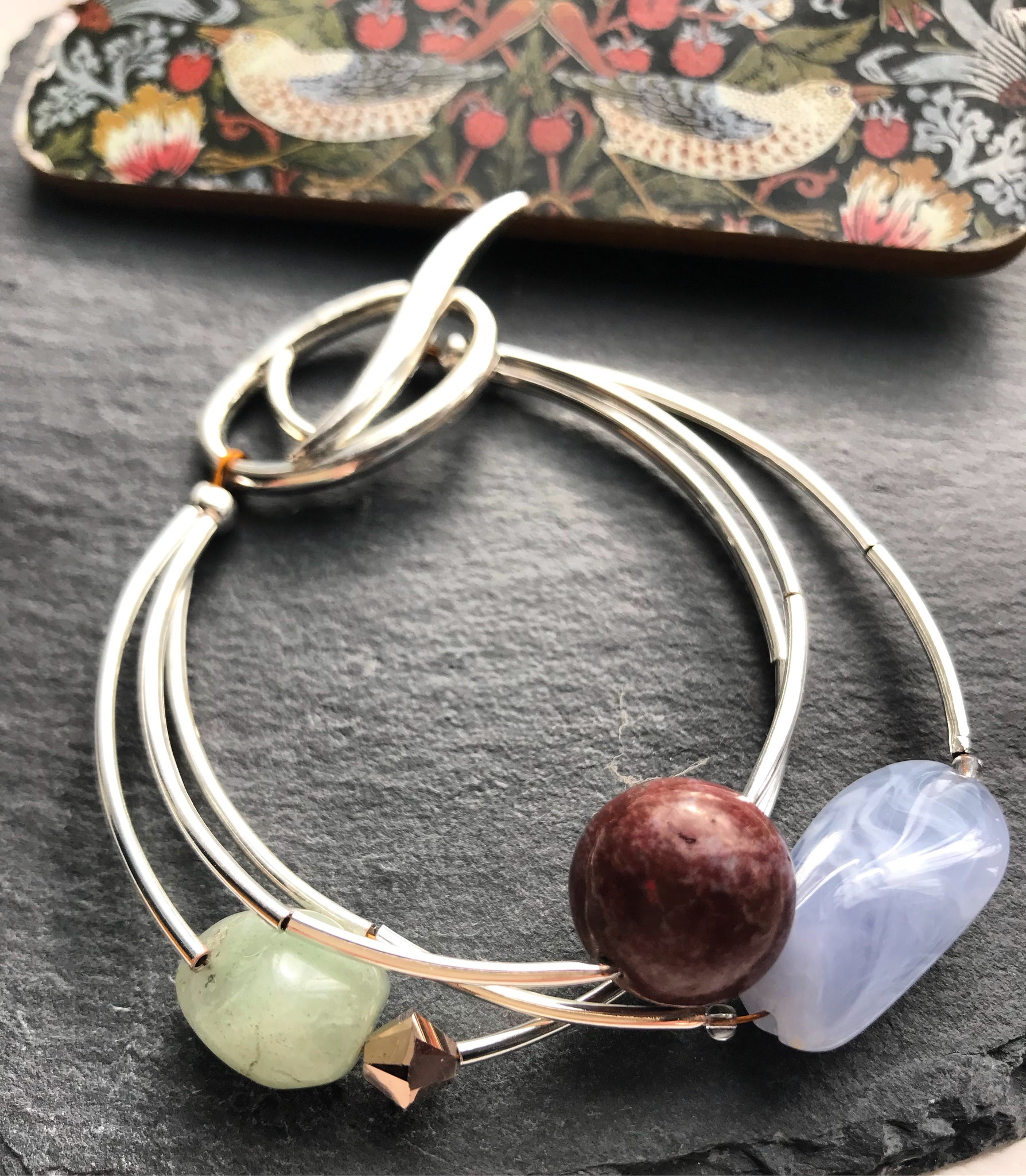 Mixed colour stone bracelet