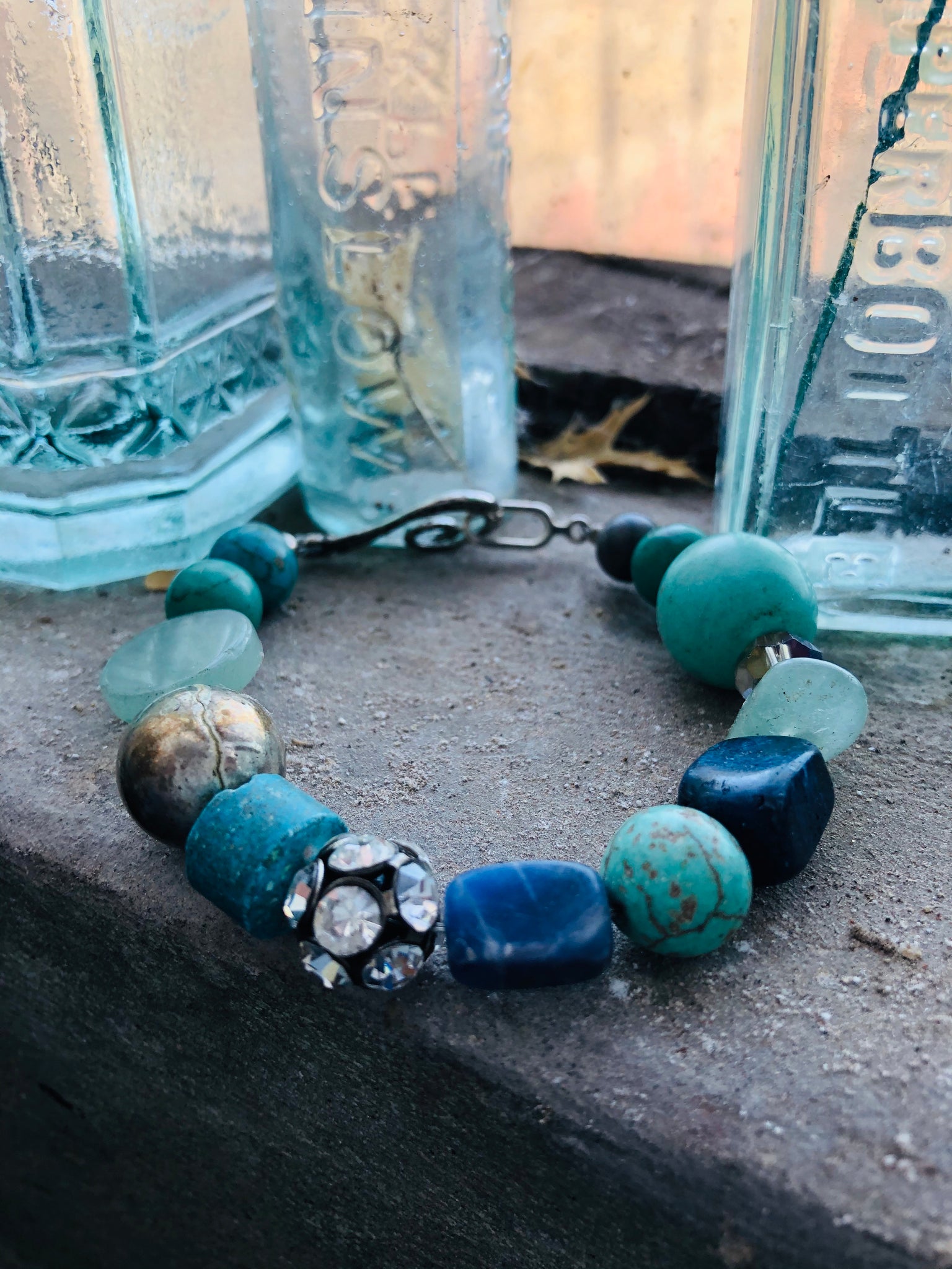 Turquoise mix bead bracelet