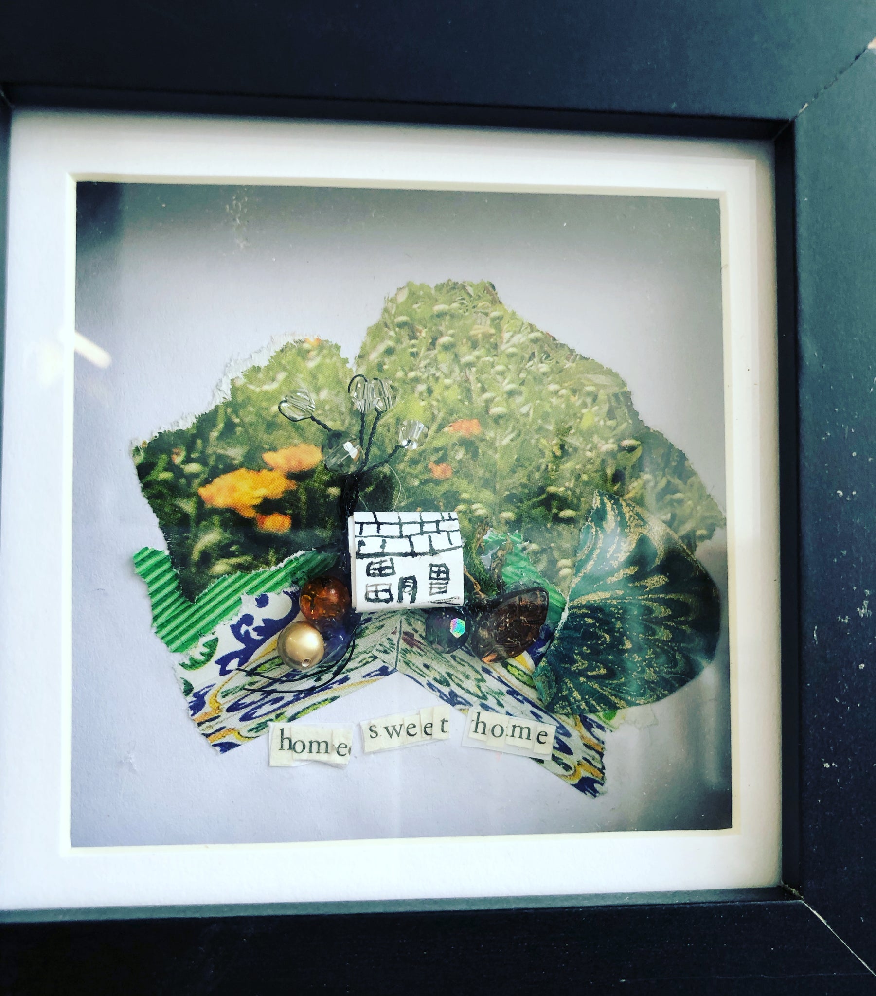 Home sweet home shadow box message