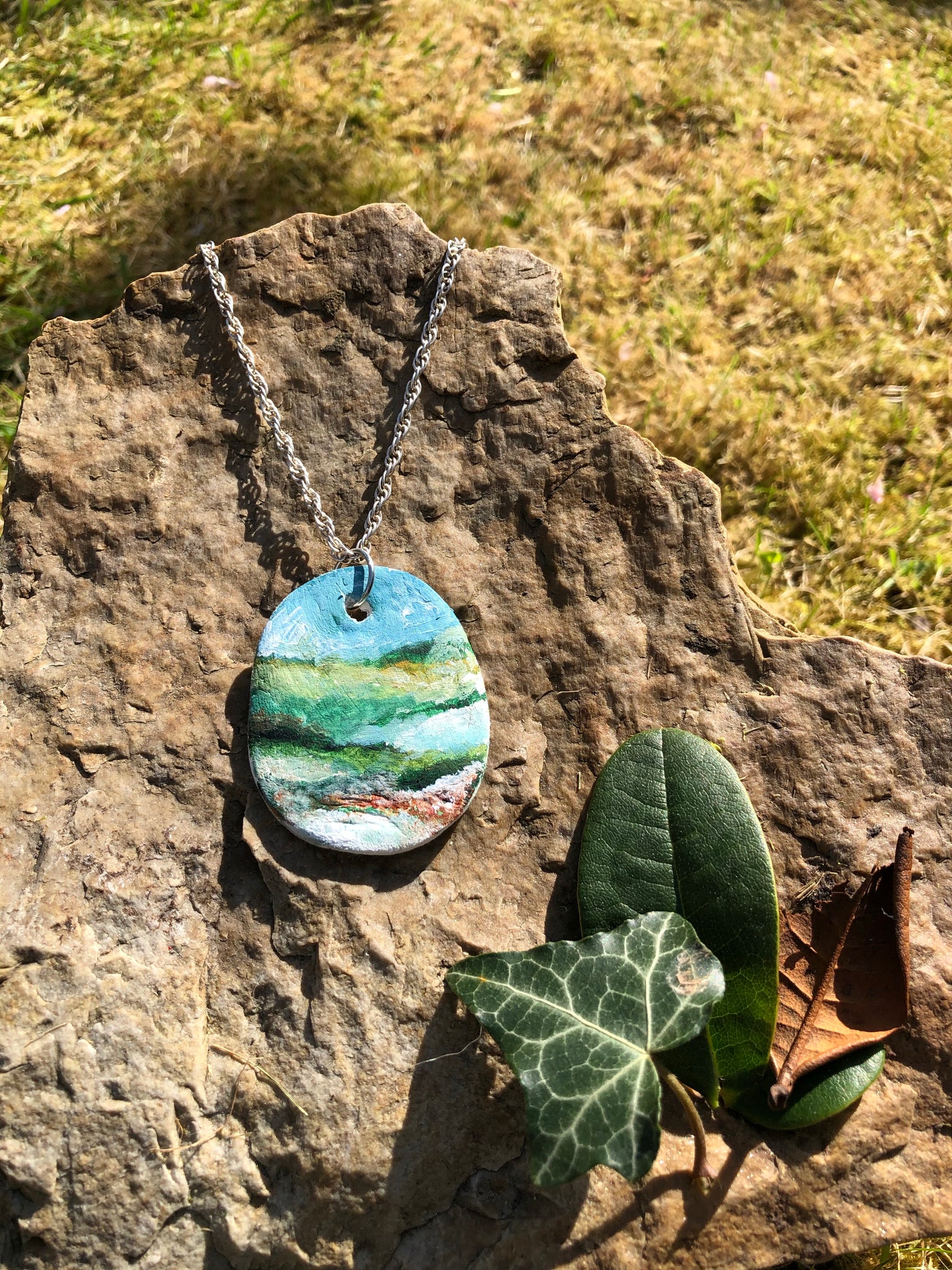 Hand painted pendant