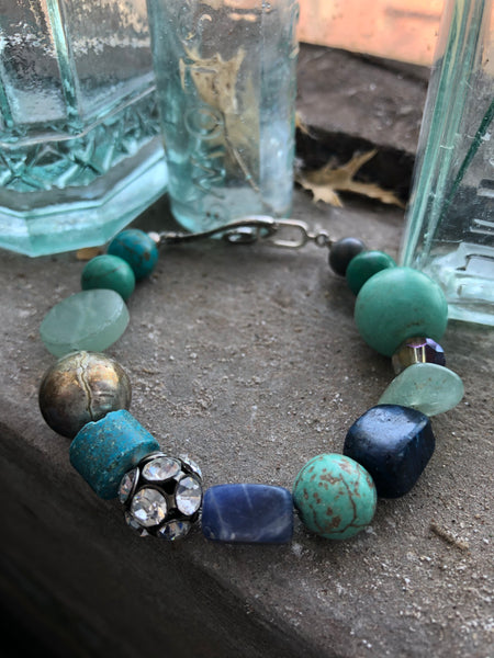Turquoise mix bead bracelet