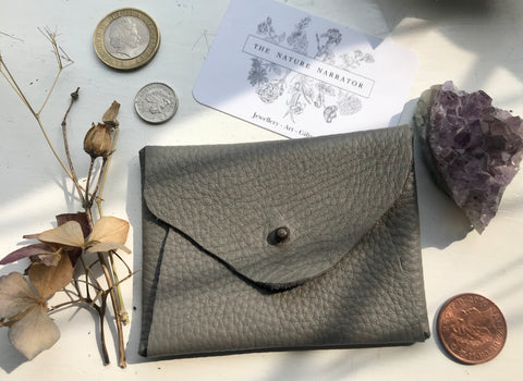 Grey Leather coin purse